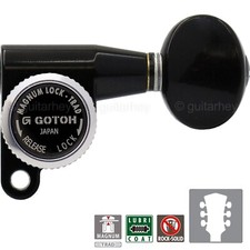 NEW Gotoh SG360-05 MGT Locking Tuners L3 R3 SMALL OVAL Buttons Keys 3x3 - BLACK