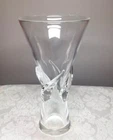 Steuben #8090 Crystal Glass 11” Rose Vase Designed by George Thompson in 1959