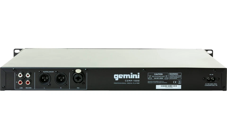 Gemini CDMP-1500 - CD Media Player MP3 USB - Für Bars, Tanzstudios, uvm. - Bild 4 von 4