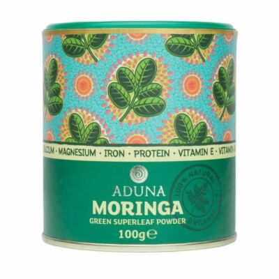 ADUNA Moringa Organic Green Superleaf Powder - 100g (0.22lbs)