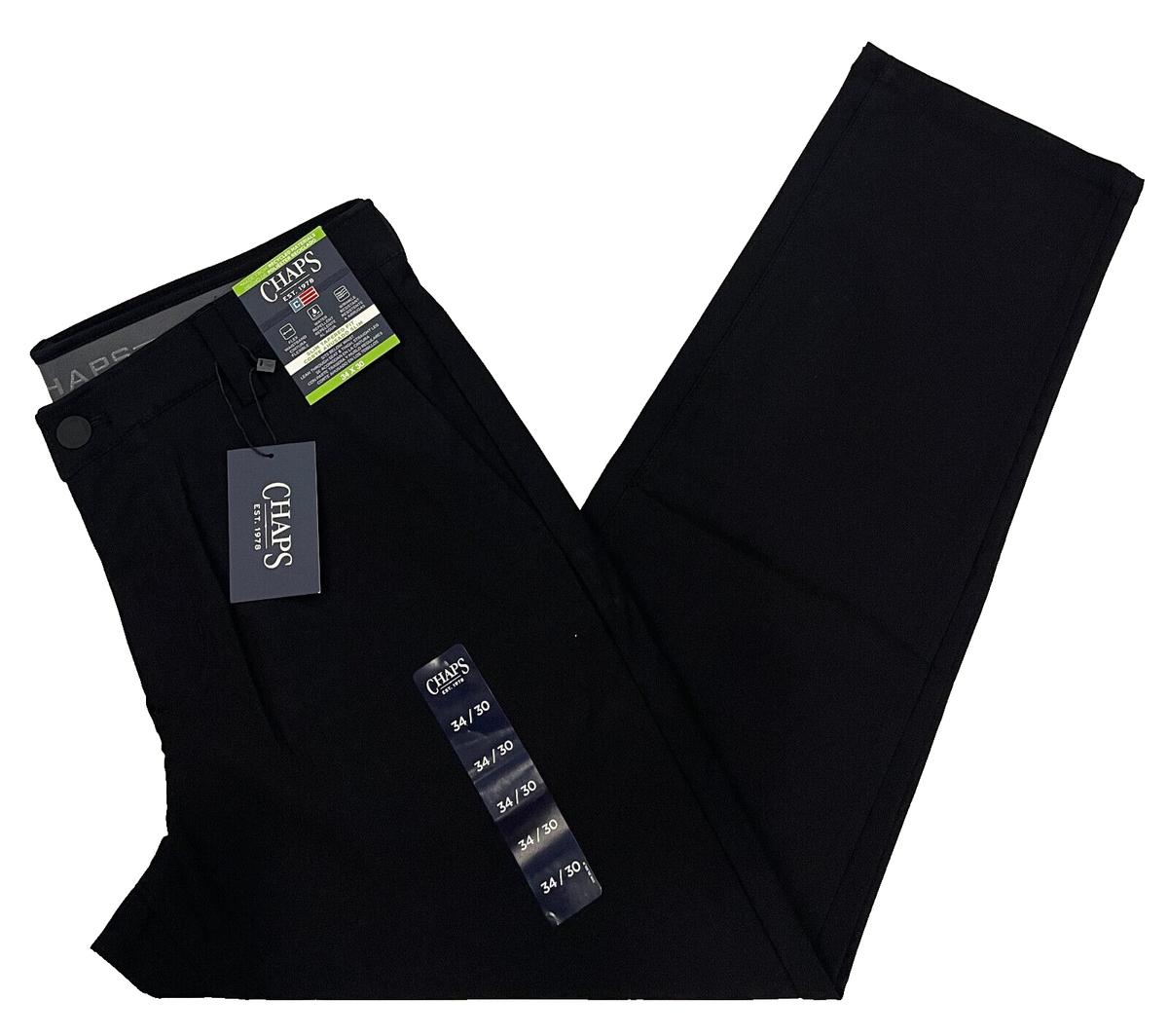 Chaps Mens Chino Performance Pants Slim Tapered Fit 34X30 Chaps Mens Chino Performance Pants Slim Tapered Fit 34X30