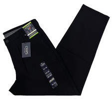 Chaps Mens Chino Performance Pants Slim Tapered Fit 34X30 Black W34L30 New
