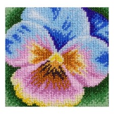 Bead Embroidery Kit Pansies Flowers DIY VDV Beaded needlepoint Bead stitching