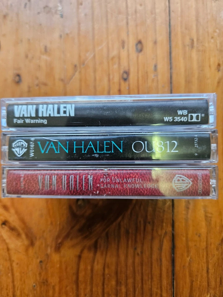 3 x VAN HALEN ALBUMS Fair Warning + OU812 + For Unlawful Carnal... CASSETTE TAPE - Image 4 of 4