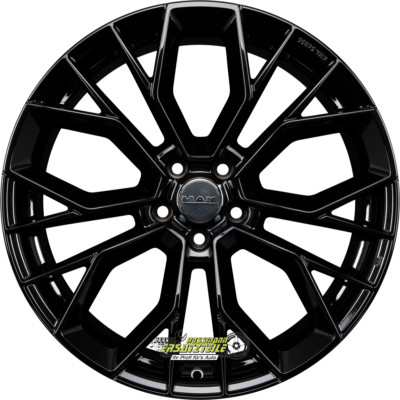 2x Mak Stilo gloss black 8.5x20 ET29 - LK5/110 ML65.1 Felge Alu