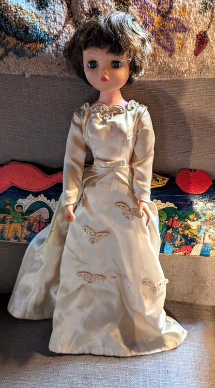 1960s Bonnie Bride Doll • Deluxe Reading 21" • Mechanism Works • Incomplete