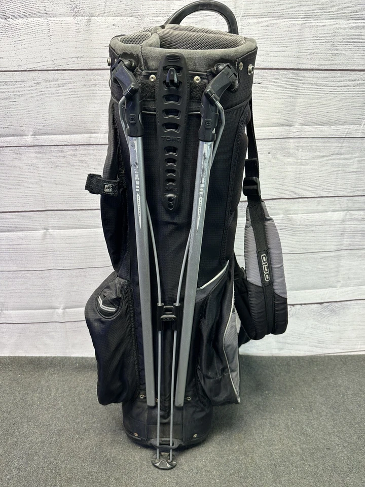 OGIO Stand Golf Bag~Woode System 8 Way Divider~Double Strap~Ball Pocket~Black - Image 4 of 4
