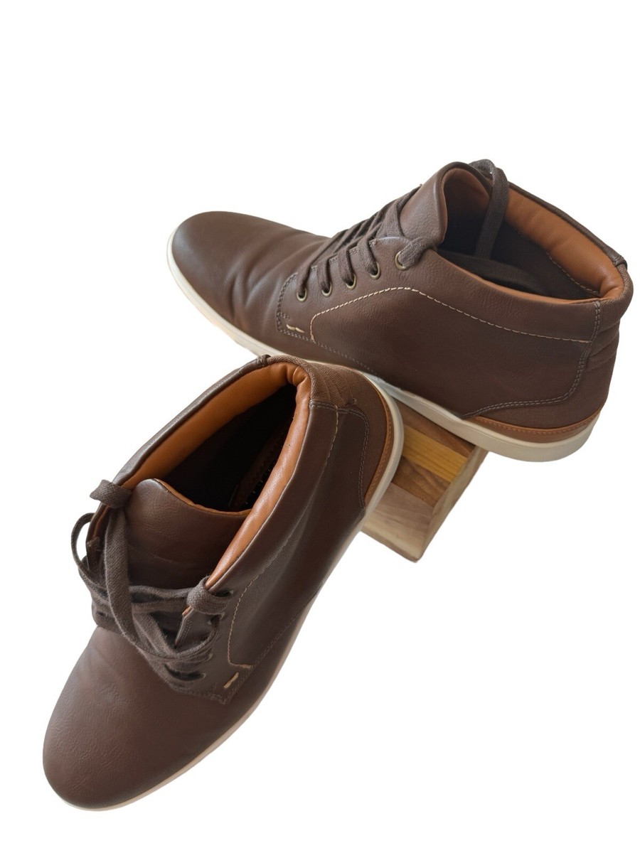 Steve Madden Brown Ankle Boots For Men Size 10 Slip Resistant Lace-Up Clean