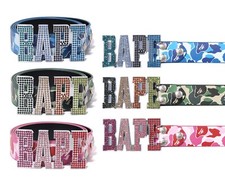 * A BATHNIG APE Men's Goods ABC CAMO BAPE LEATHER BELT 1K80188003