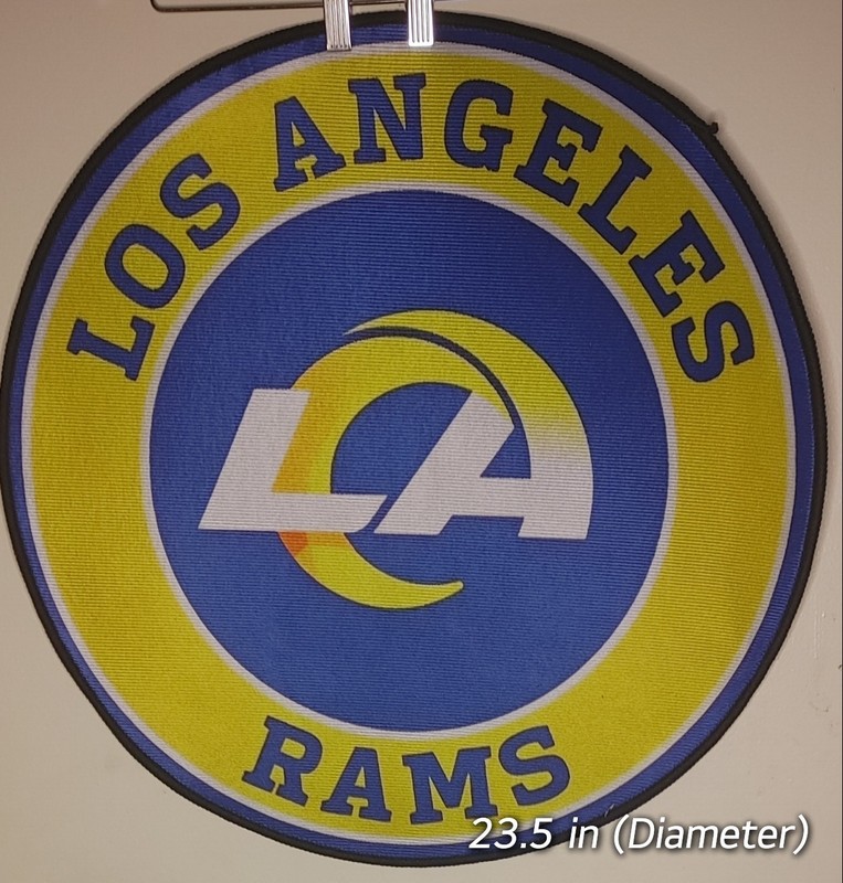LOS ANGELES LA RAMS Custom Not Soft / Not Plush Fluffy Detailed Area Rug Mat