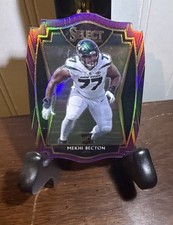 2020 Panini Select - Premier Level Mekhi Becton #190 Purple Prizm Die-Cut (RC)