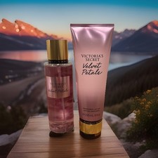 VICTORIA'S SECRET VELVET PETALS BODY SPRAY 8.4fl Oz LOTION 8fl Oz SET