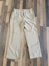 Lands End Khaki Tan Pants Women's Large 100% Cotton Casual