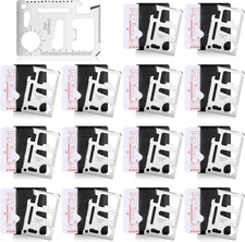 12-Pack 11-in-1 Stainless Steel Credit Card Multi-Tool – Pocket Gadget for Men