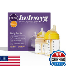 PPSU Anti-Colic Baby Bottle, Newborn Breastfeeding, 5oz/8oz, Heat Resistant