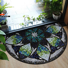 Semi-Circular Carpet House Doormat Entrance Door Mat Home Outdoor Rug Entry Gard