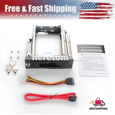 5.25 inch Tray-Less SATA Mobile Rack for 1 x 3.5'' HDD Enclosure Hot-swap Dock