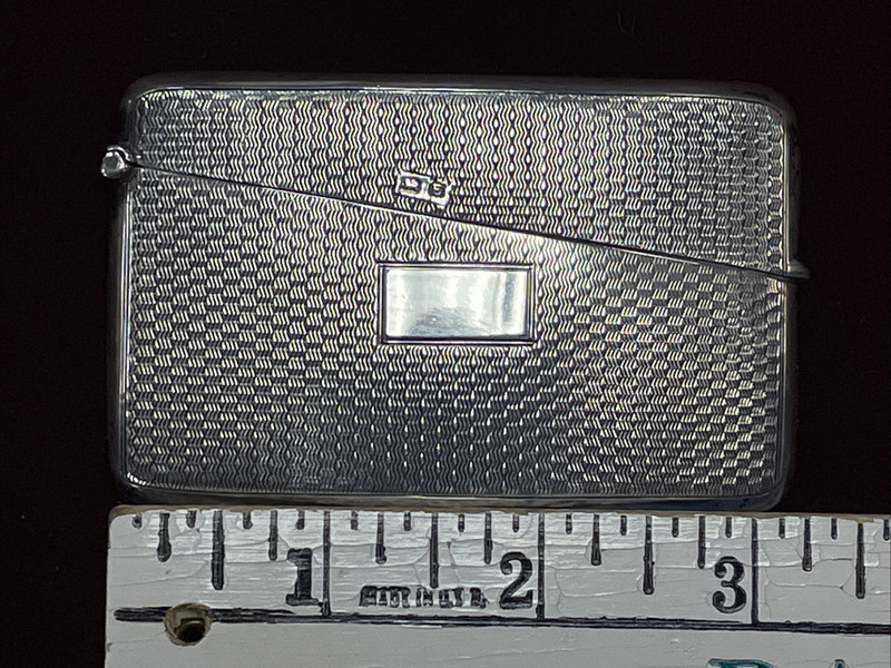 Vintage Silver Curved Calling Card Case - No Monogram  - JG Ltd? 1960s - 1.9G