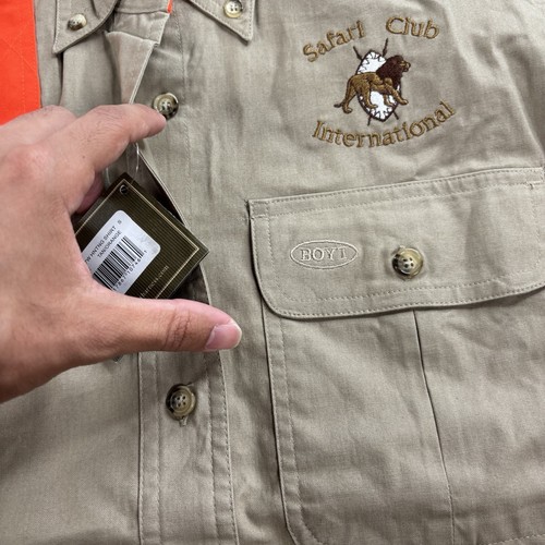 NWT Boyt Harness Co Mens S Upland Field Hunting Shooting Shirt Tan Hunter Orange - Picture 3 of 9