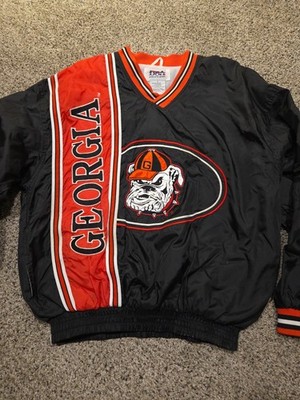 VTG USA Georgia Bulldogs Long Sleeve Pullover Jacket MEDIUM Umiak Sport Apparel