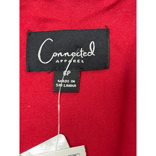 CONNECTED APPAREL 6P petite red lace sequin cap sleeve party maxi dress NWT B83 - Picture 5 of 8