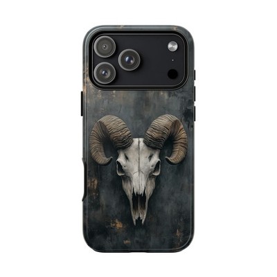 Phone Ink - iPhone/Galaxy/Pixel | Slim Tough Case - Ram Horn Skull