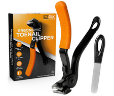 Thick Toe Nail Clippers for Seniors with Nail File Set, Ergonomic Nail Cutter wi