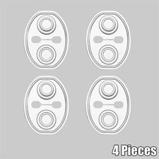 4pcs Silicone Car Auto Door Lock Cover Door Latch Protection White