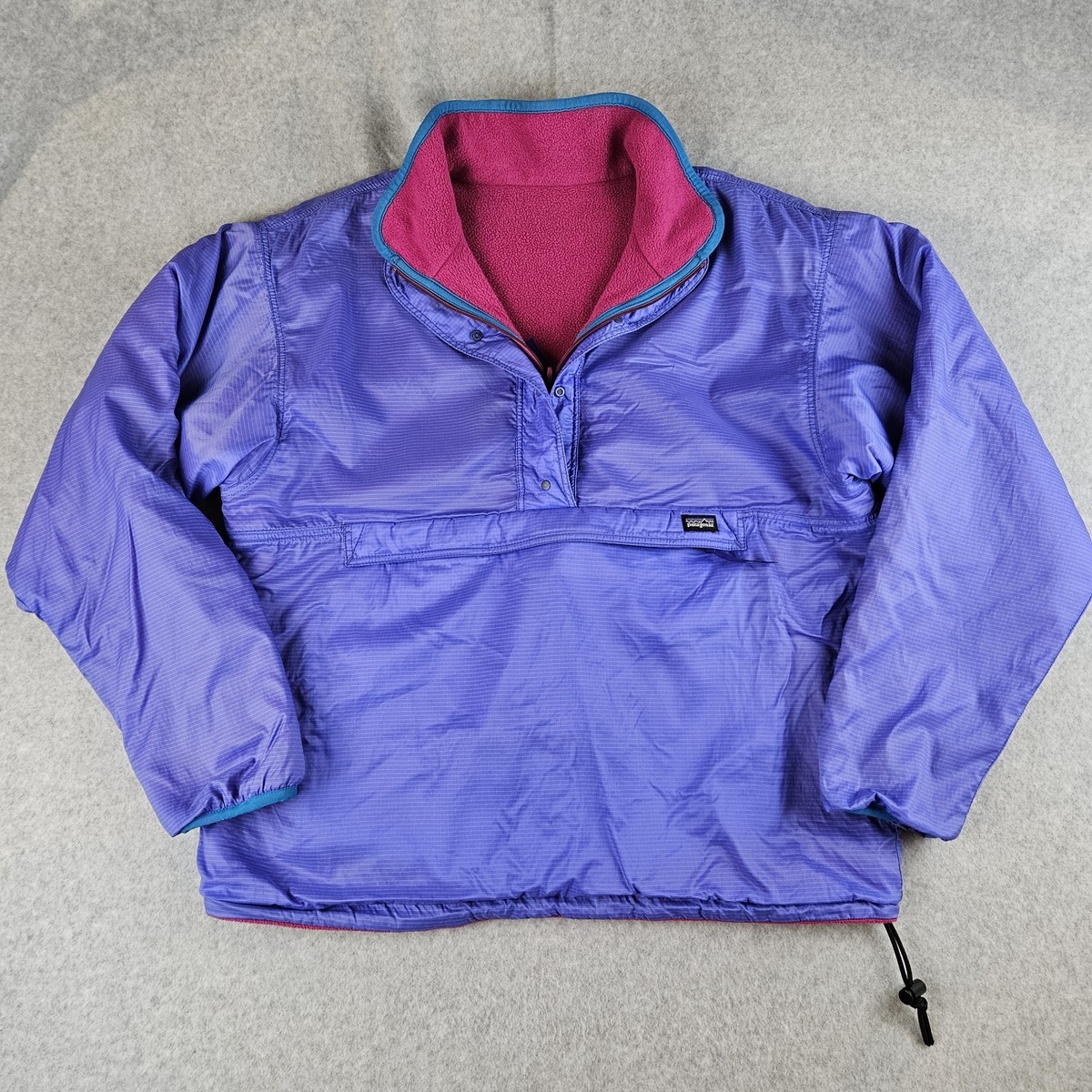 Patagonia Reversible Glissade Jacket 14/XL Pullover Anorak Pink 