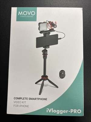 New Movo iVlogger Pro Complete Smartphone Video Kit for iPhone