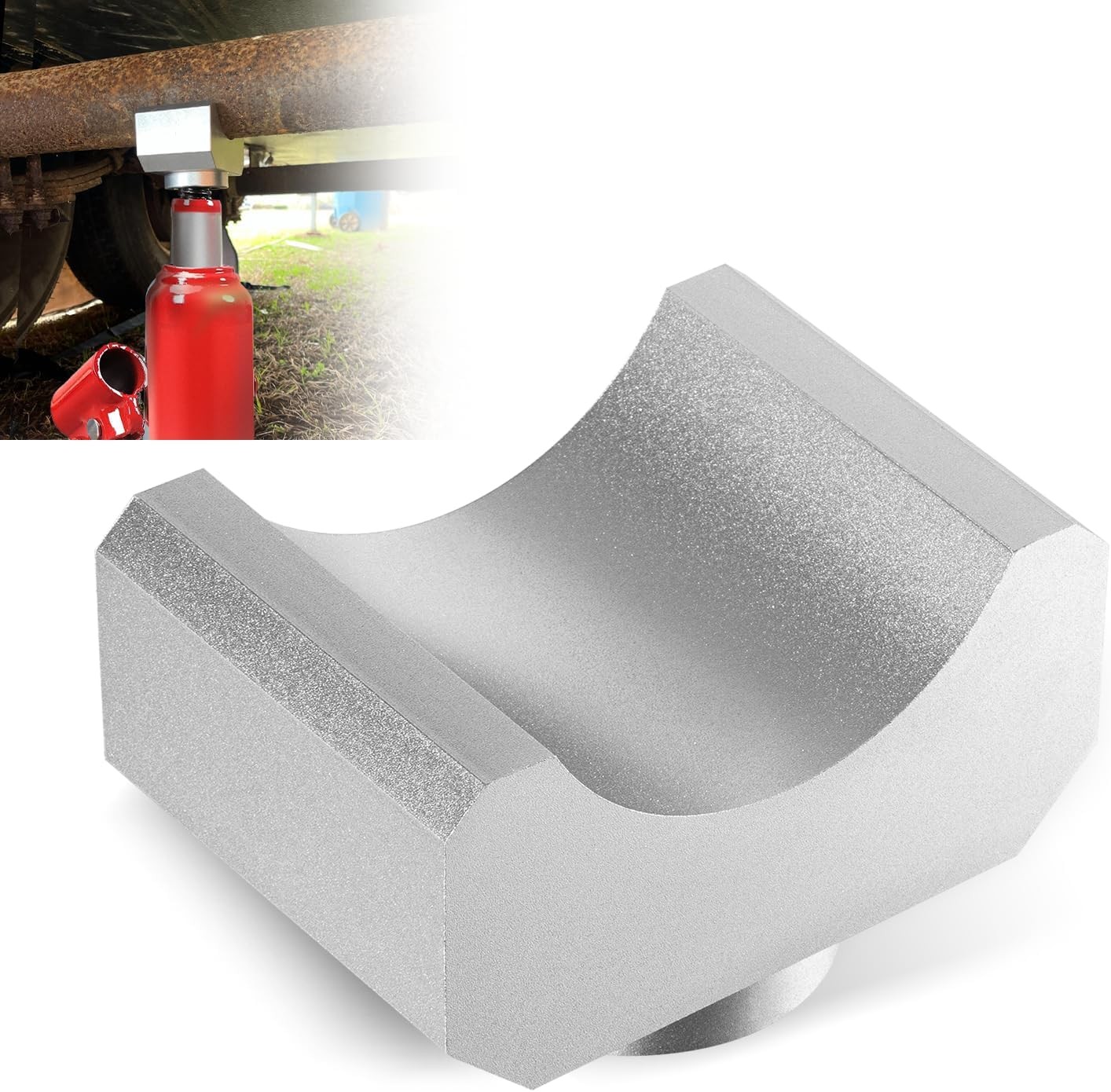 Bottle Jack Axle Adapter Lifting Saddle 3" & 4" Axle for Jack Lifting 1.5 inches