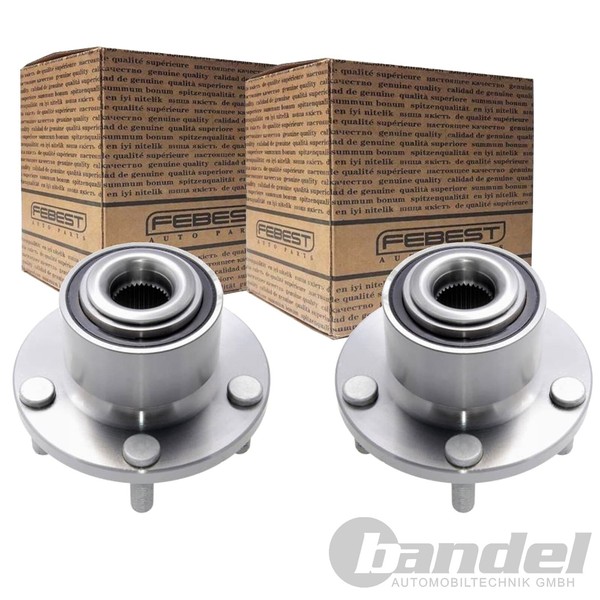 2X Febest Radnabe Mit ABS-RING Vorne Passend FüR Ford C-MAX Focus Links+Rechts |-image