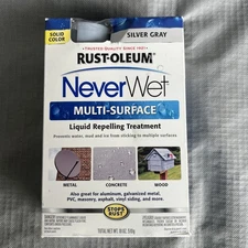 Never Wet Rust-Oleum Waterproof DIY Liquid Repelling Spray Silver Grey Rustoleum