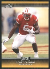 2017 Leaf Draft Gold #15 Corey Clement Wisconsin Badgers 48195