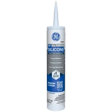 GE All Purpose Silicone Caulk, Clear, 10 fl oz Cartridge, 1 Pack - 100% Waterpro