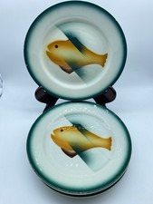 Galvani Pordenone Angelo Simonetto Servizio 5 Piatti  Aerografo Pesce.