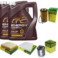 Mann Inspektionspaket 10L Mannol Energy 5W-30 FüR Mercedes W211 E 400 CDI