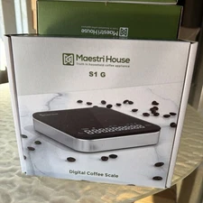 Maestri House Mini Coffee Scale with Timer, USB-C Rechargeable Espresso Scale,