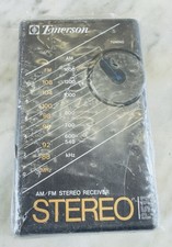 Vintage Emerson AM/FM Stereo Receiver Portable Radio Retro Electronics