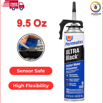 Permatex Ultra Black RTV Silicone Gasket Maker 9.5 Oz Maximum Oil Resistance