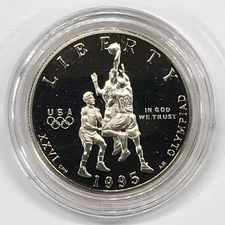 1995-S Olympic Basketball Proof Clad Half Dollar - Coin Only