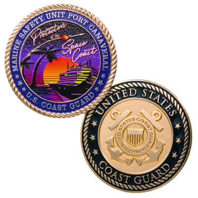 COAST GUARD MARINE SAFETY UNIT PORT CANAVERAL 1.75'' CHALLENGE COIN