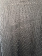 Nike Men's Club Fairway Knit Cardigan Sweater Black/White, Size L