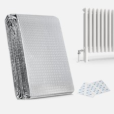 2pk Radiator Reflector Foil Insulation 5m x 60cm Heat Reflective Sheet 3mm Thick