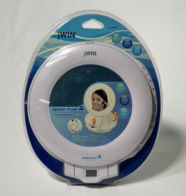 jWIN JX-M89 Splash Proof Shower AM/FM Radio & CD Player Vanity Mirror New NOS