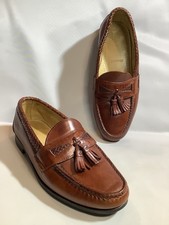 Allen Edmonds Maxfield Men's Sz 9 EEE Brown Tassel Loafer Braid Trim made in USA