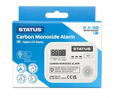 Status Carbon Monoxide Alarm LCD Display CO Detector 10 Year Life Battery Includ