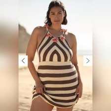 Anthropologie Celandine XL Swim Dress Cover Up Coastal Resortwear Bohemian