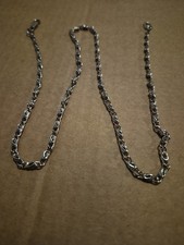USA Custom Made Silver Tone Pocket Watch Chain Lobster Clasp 5mmX 25".