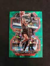 2022 Panini Prizm WNBA Tiffany Mitchell Green Fanatics Cracked Ice #96
